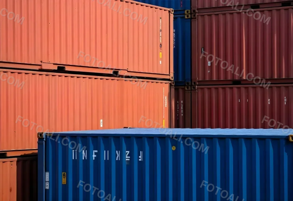 Stacks Of Colorful Shipping Containers In A Storage Yard 4 181f