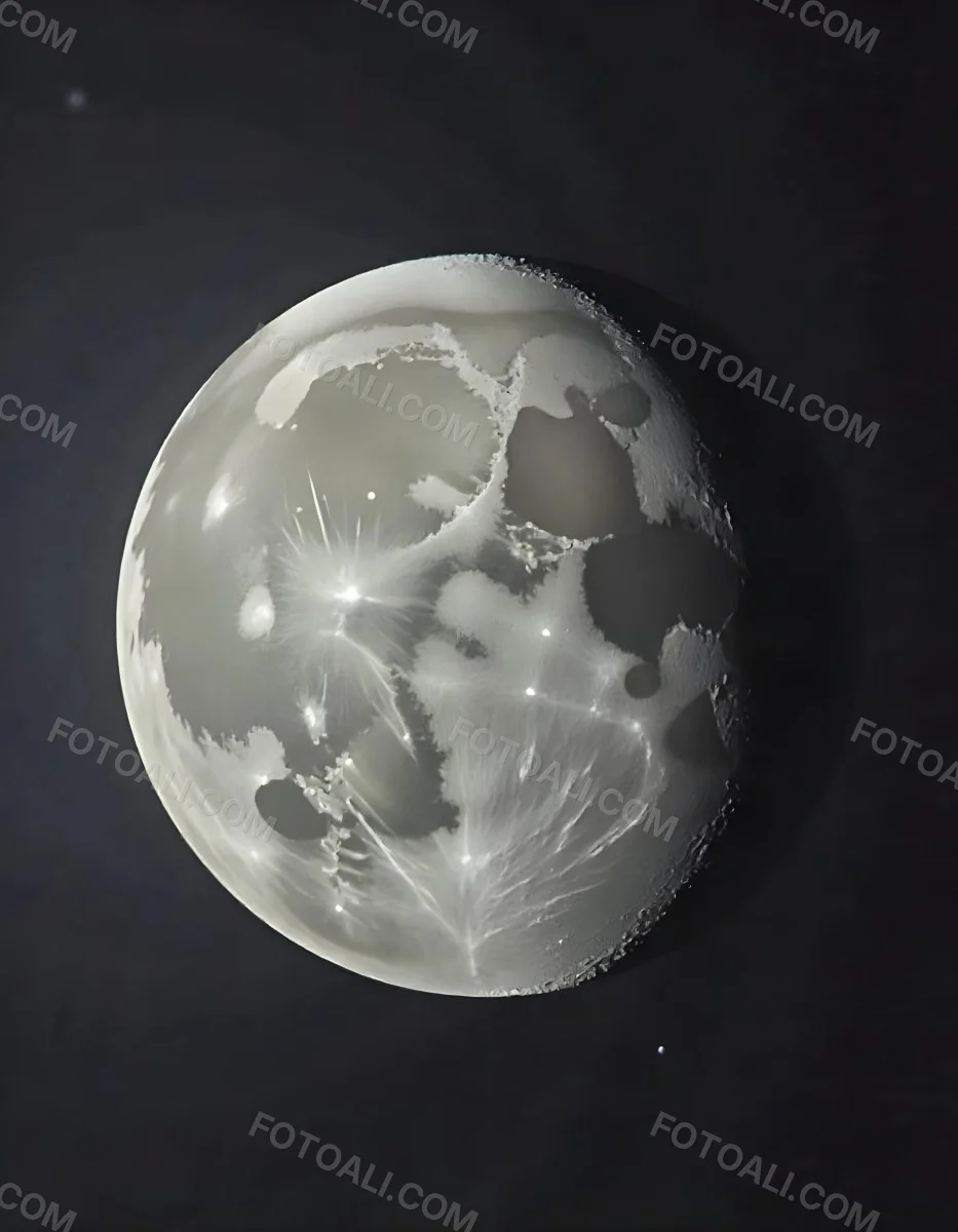The Moon With Visible Craters And A Gradient Of Light Set Against A Dark Background With Faint Stars 26 Df0d