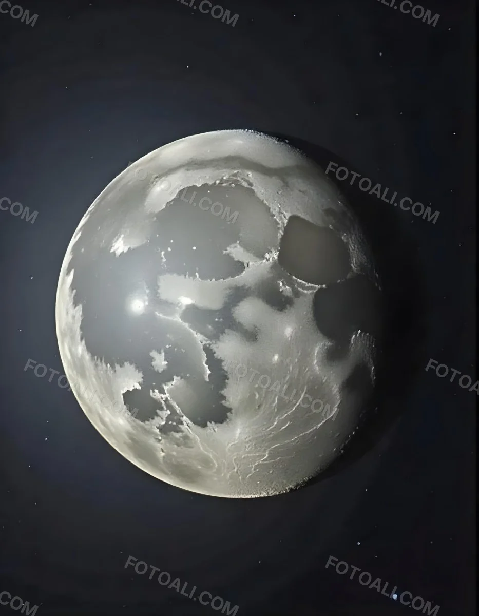 The Moon With Visible Craters And A Gradient Of Light Set Against A Dark Background With Faint Stars 29 9f77