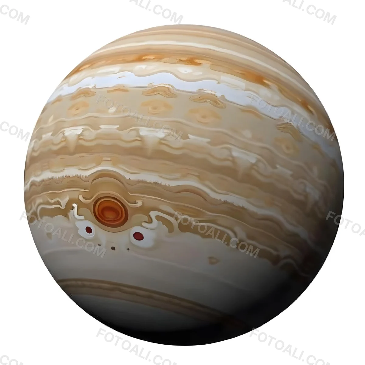 The Planet Jupiter With Its Distinctive Bands Of Color And Swirling Patterns The Great Red Spot Is Visible Isolated On White Background 23 2e7b