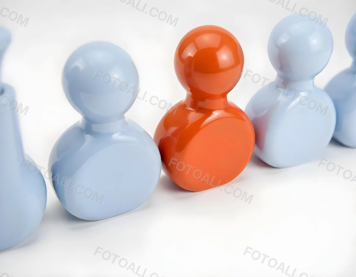 Three Game Pieces One Orange And Two Gray On A White Background 4 44be
