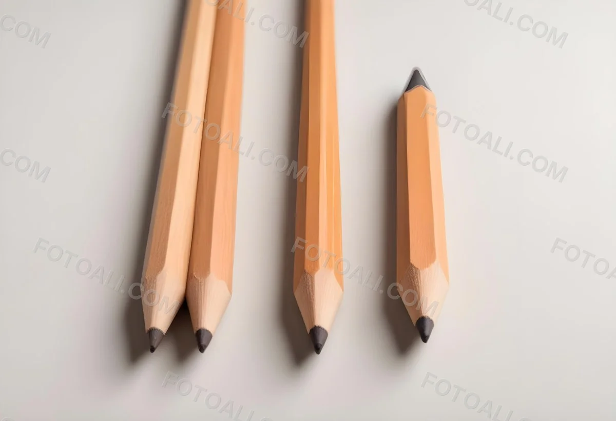 Three Wooden Pencils With Blunt Tips On A Light Background 5 A56c