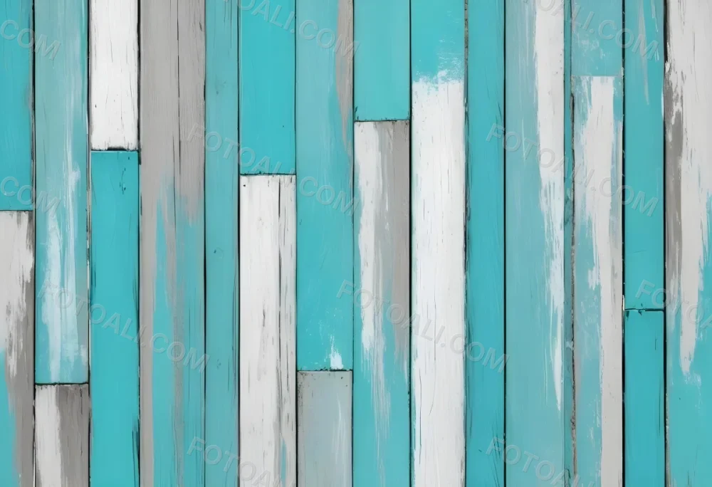 Turquoise Wooden Planks With Visible Grain Light Blue And White Hues Sand On The Bottom Right Corner Horizontal Orientation 25 85e2