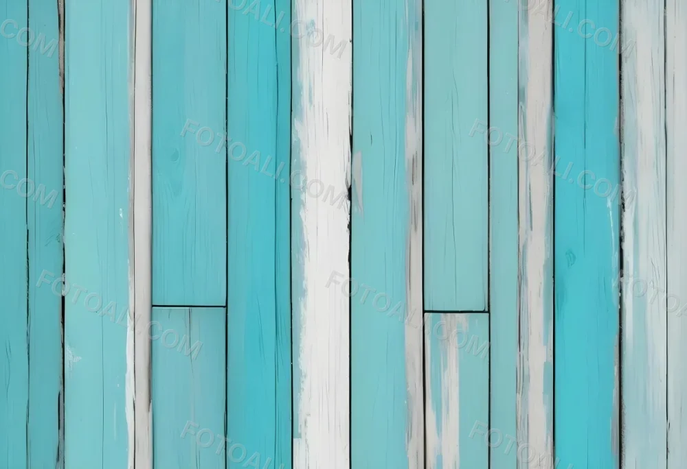 Turquoise Wooden Planks With Visible Grain Light Blue And White Hues Sand On The Bottom Right Corner Horizontal Orientation 6 0ae1