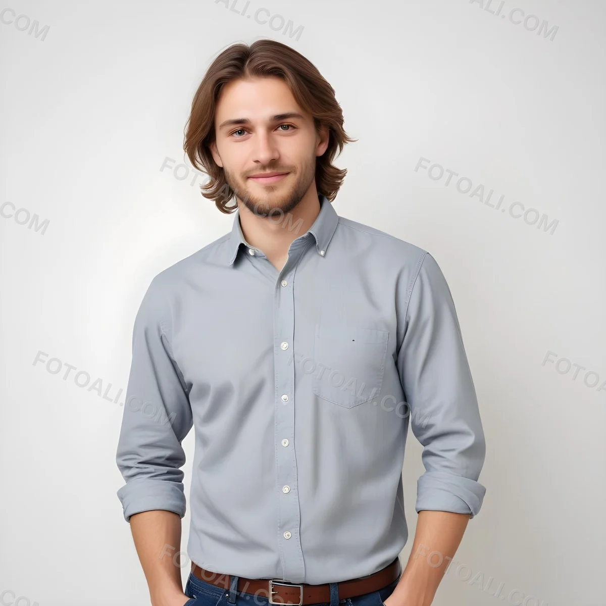 Two Caucasian People Average Age 30 White Background 5 88d3