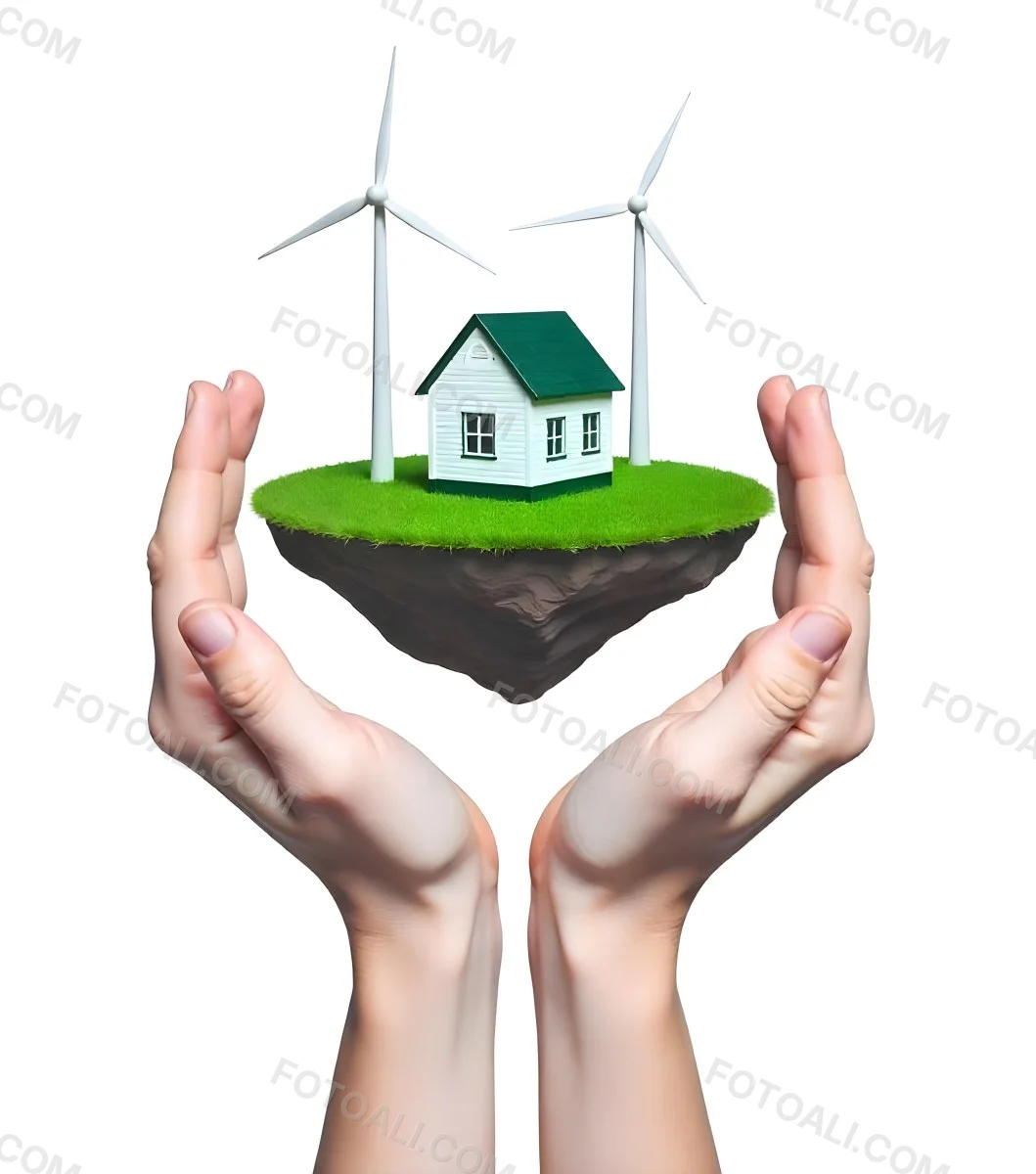 Two Hands Protecting A Green Earth Globe The Globe Is Covered In Lush Green Vegetation The Background Is A Blur Of Green Foliage 23 Ed17