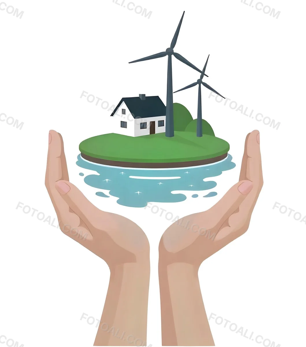 Two Hands Protecting A Green Earth Globe The Globe Is Covered In Lush Green Vegetation The Background Is A Blur Of Green Foliage 27 5851