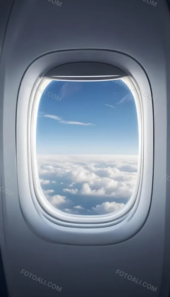 View Of Clouds And Sky Through An Airplane Window 10 Ace6
