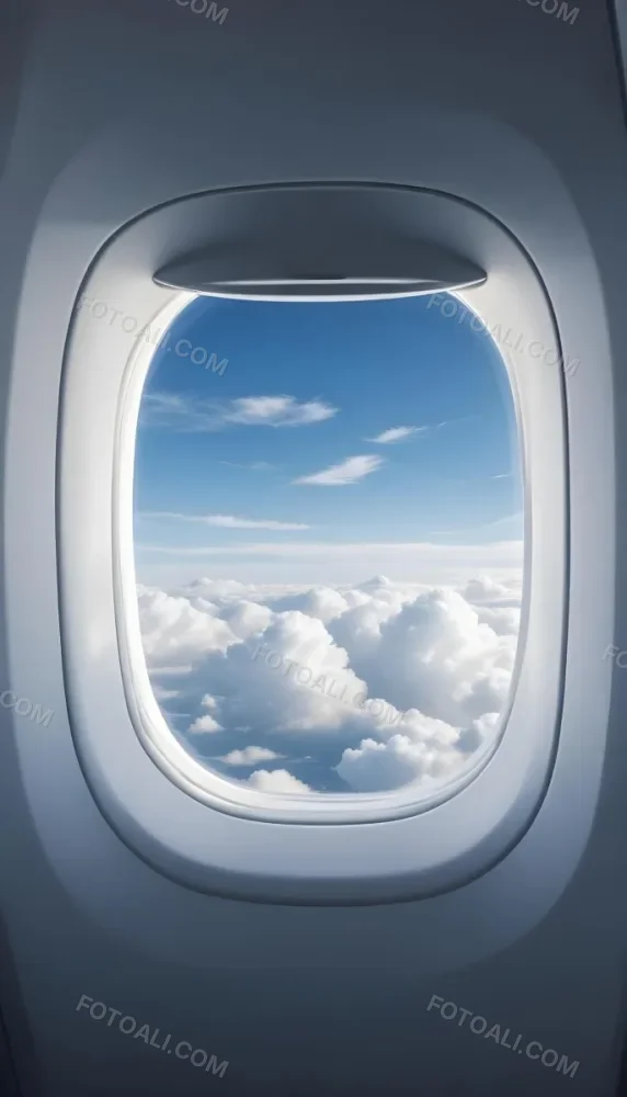 View Of Clouds And Sky Through An Airplane Window 11 59d0