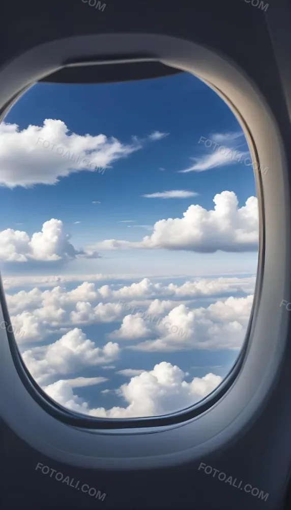 View Of Clouds And Sky Through An Airplane Window 13 Bca2