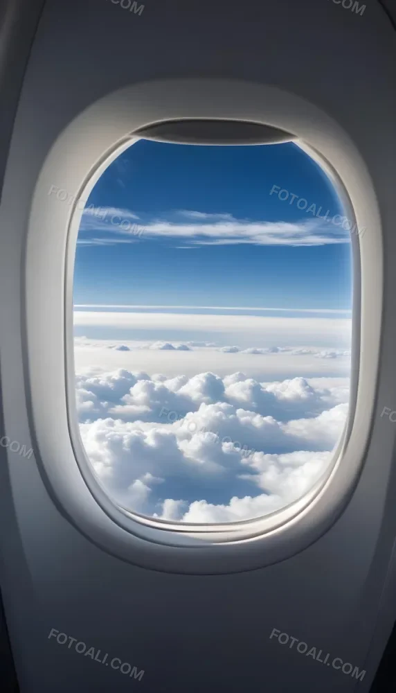View Of Clouds And Sky Through An Airplane Window 16 Eaab