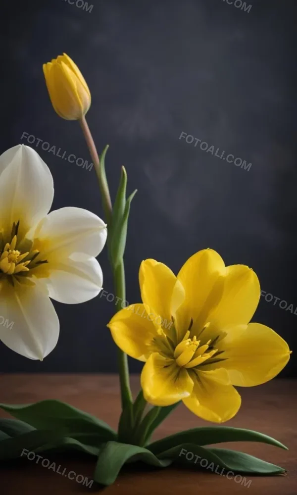 Vwhite And Yellow Tulips Against A Dark Backgroundwhite And Yellow Tulips Against A Dark Backgroundwhite And Yellow Tulips Against A Dark Backgroundwhite And Yellow Tulips Against A Dark Backgroundwhite And Yellow Tu 13 76a3