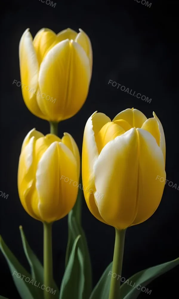 Vwhite And Yellow Tulips Against A Dark Backgroundwhite And Yellow Tulips Against A Dark Backgroundwhite And Yellow Tulips Against A Dark Backgroundwhite And Yellow Tulips Against A Dark Backgroundwhite And Yellow Tu 37 C19d