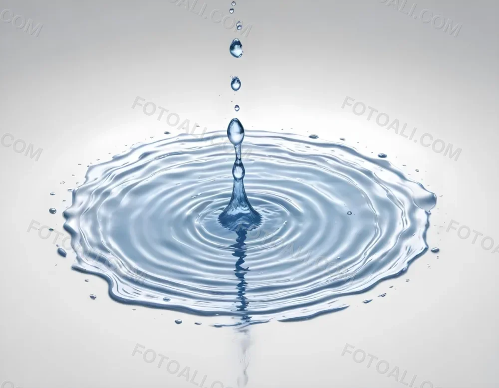 Water Drops Falling Into A Pool Of Water Creating Ripples Isolated On A White Background Clean And Minimalist High Resolution 1 3397