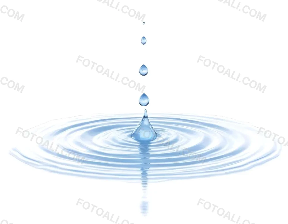 Water Drops Falling Into A Pool Of Water Creating Ripples Isolated On A White Background Clean And Minimalist High Resolution 15 56db