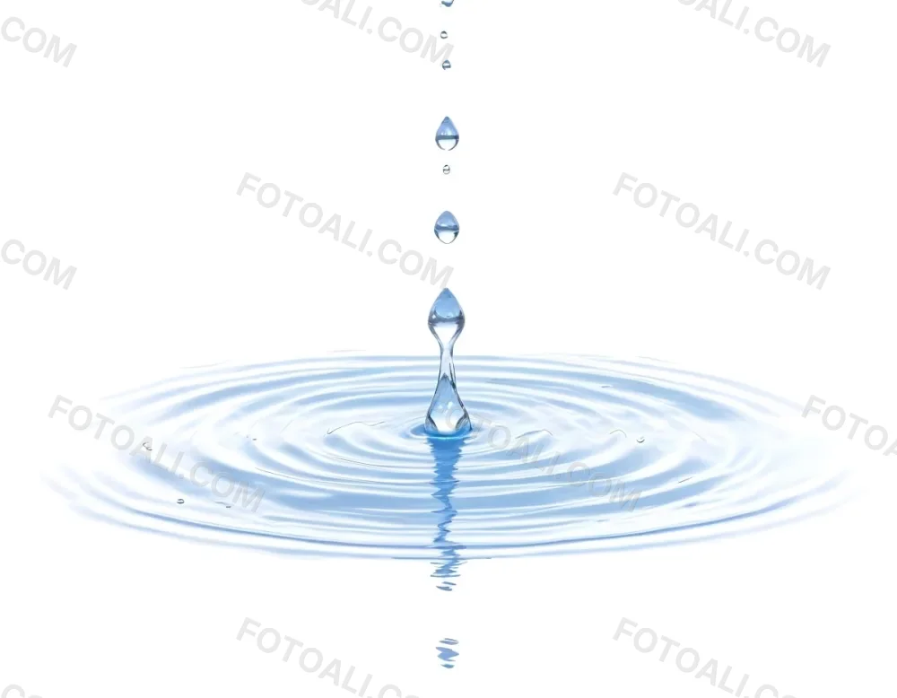 Water Drops Falling Into A Pool Of Water Creating Ripples Isolated On A White Background Clean And Minimalist High Resolution 19 4cf3