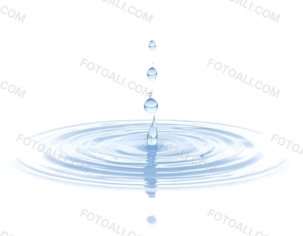 Water Drops Falling Into A Pool Of Water Creating Ripples Isolated On A White Background Clean And Minimalist High Resolution 21 60cd