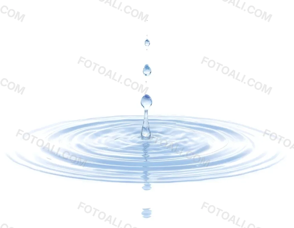 Water Drops Falling Into A Pool Of Water Creating Ripples Isolated On A White Background Clean And Minimalist High Resolution 22 4d32