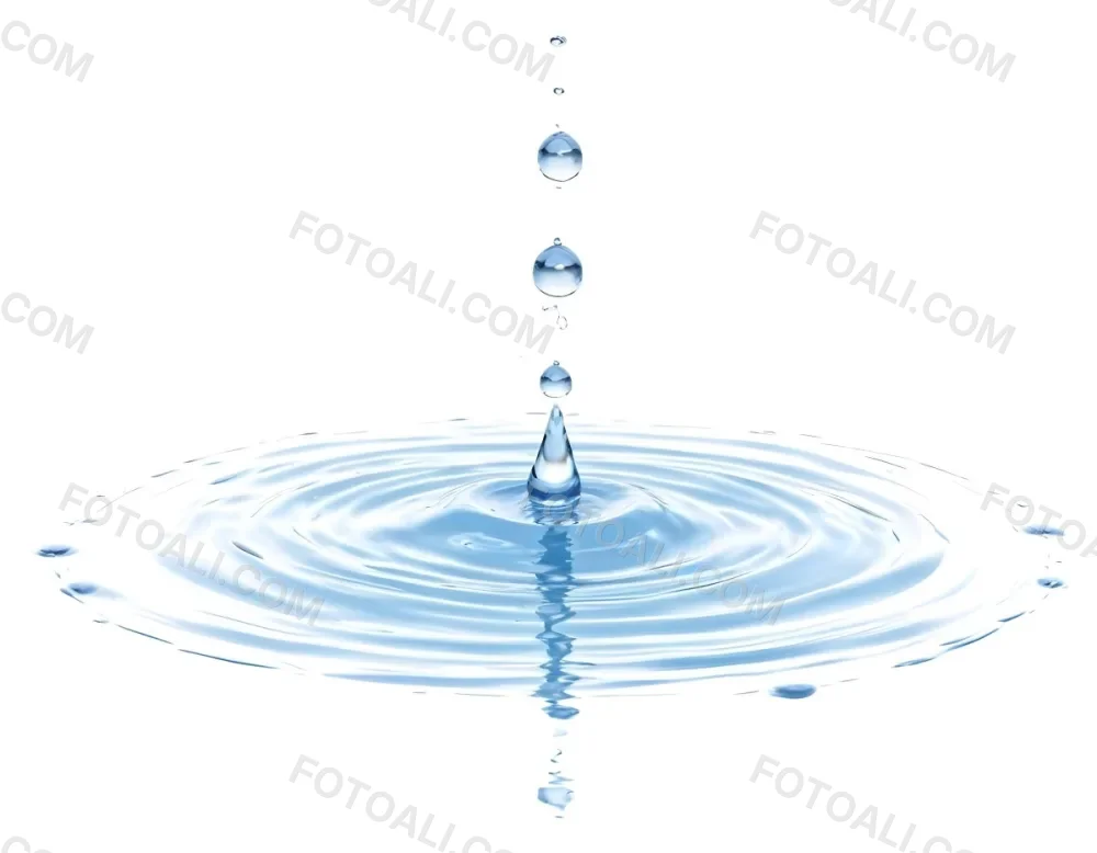 Water Drops Falling Into A Pool Of Water Creating Ripples Isolated On A White Background Clean And Minimalist High Resolution 25 53e1