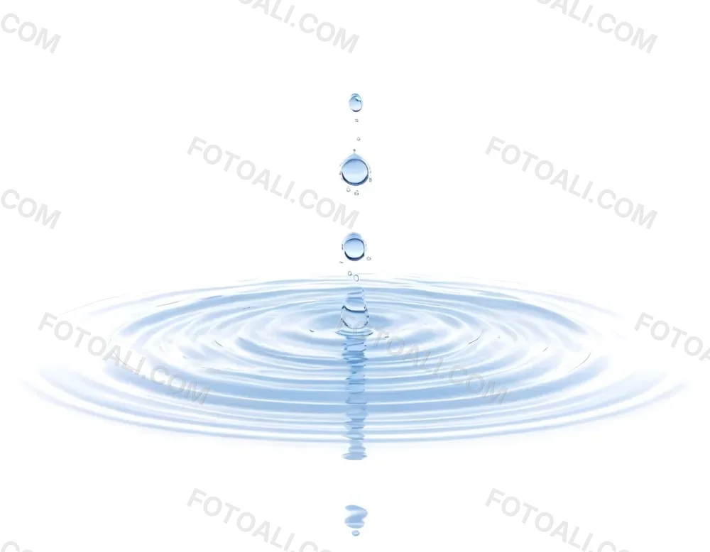 Water Drops Falling Into A Pool Of Water Creating Ripples Isolated On A White Background Clean And Minimalist High Resolution 26 8e93