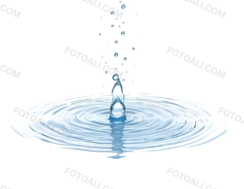 Water Drops Falling Into A Pool Of Water Creating Ripples Isolated On A White Background Clean And Minimalist High Resolution 3 C8c5