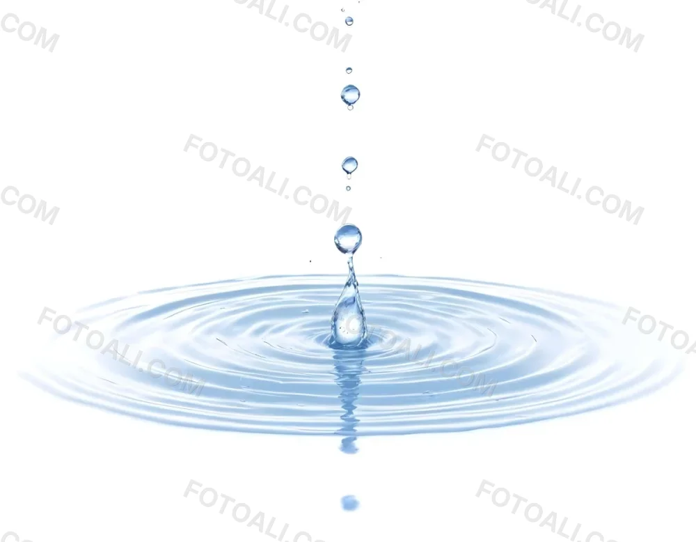 Water Drops Falling Into A Pool Of Water Creating Ripples Isolated On A White Background Clean And Minimalist High Resolution 4 80ea