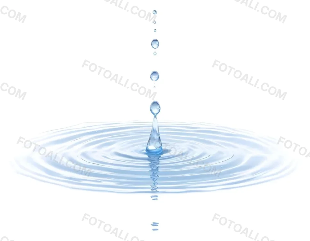 Water Drops Falling Into A Pool Of Water Creating Ripples Isolated On A White Background Clean And Minimalist High Resolution 6 9dad