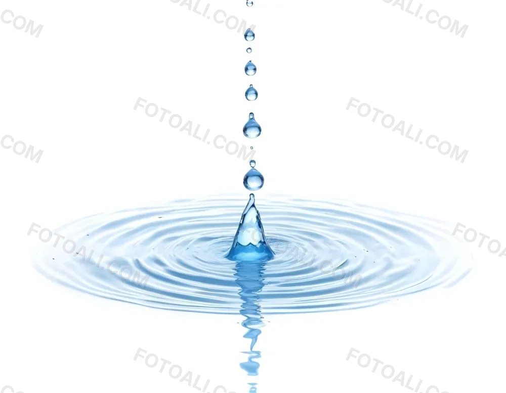 Water Drops Falling Into A Pool Of Water Creating Ripples Isolated On A White Background Clean And Minimalist High Resolution 9 A8ac