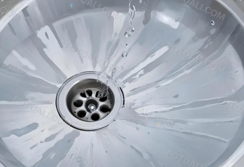 Water Running Down A Metal Sink Drain The Water Is Clear And Has Bubbles The Sink Is Made Of Stainless Steel 24 Ad0d