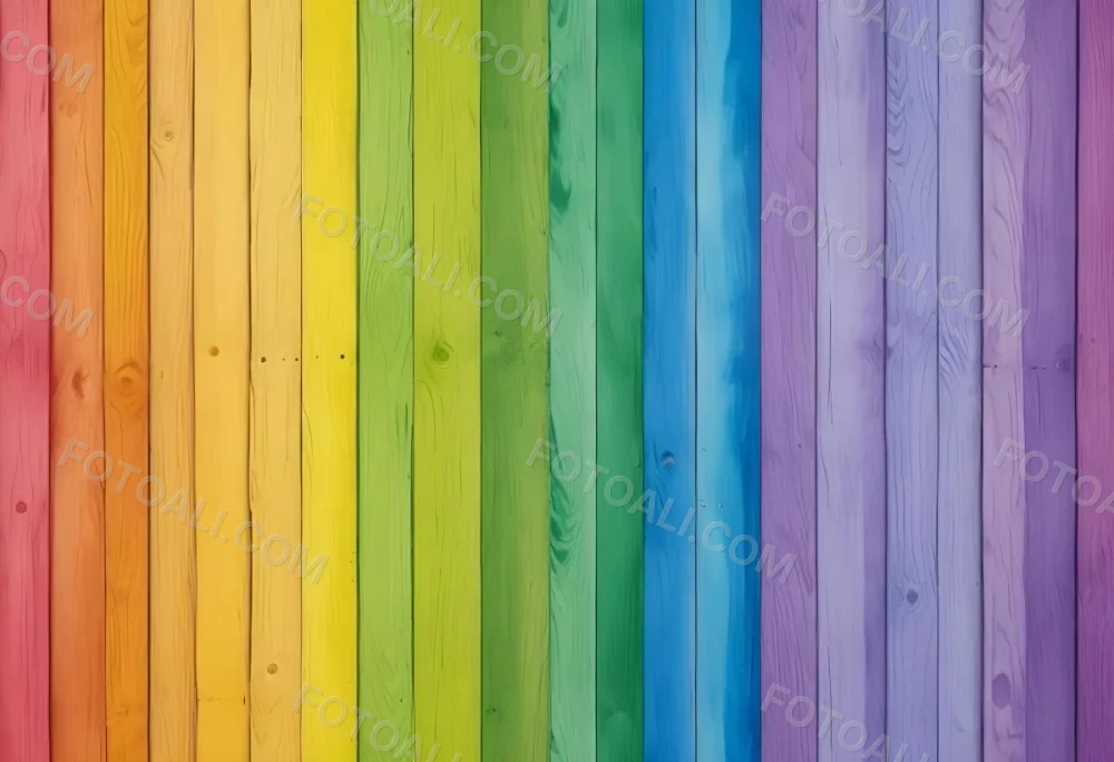 Watercolor Painting Colorful Wooden Planks In A Ra 171 F38f