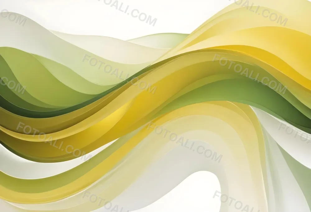 Watercolor Painting Flowing Abstract Waves Of Yellow Green And White Colors Creating A Dynamic And Vibrant Composition Creative Detailed Brush Stroke Minimal Spalsh 6 Df1c