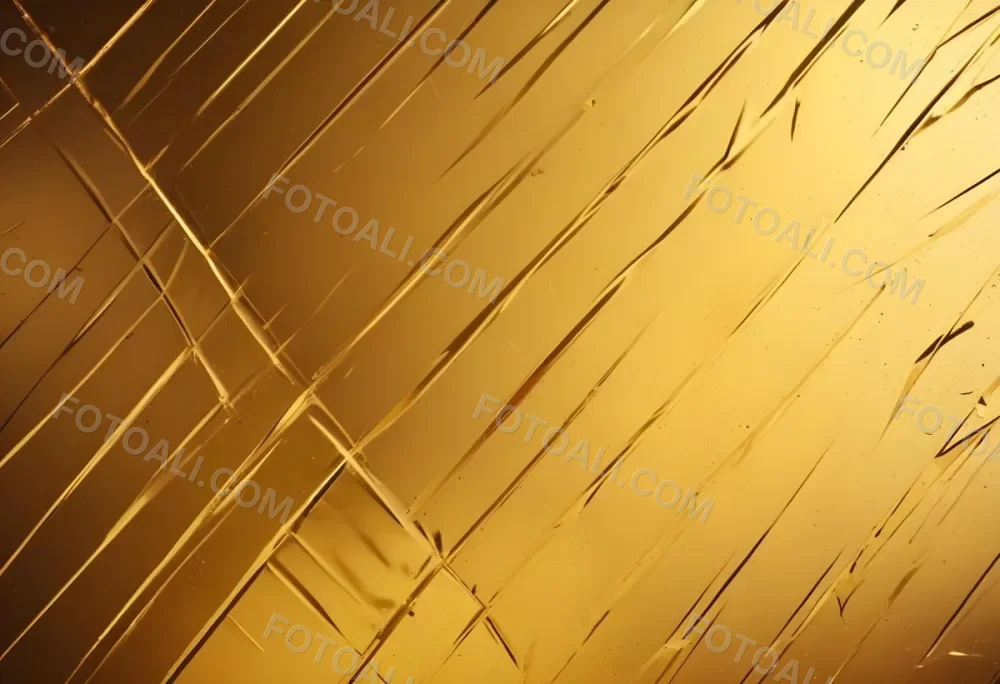 Watercolor Painting Golden Metallic Surface With Diagonal Lines And Reflections Creative Detailed Brush Stroke Minimal Spalsh 66 B051