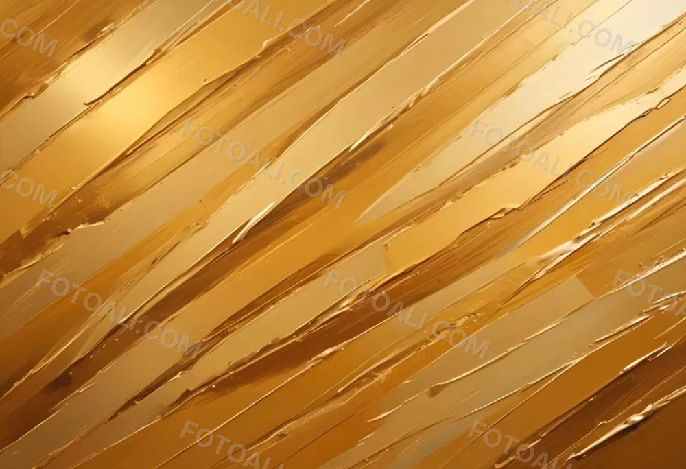 Watercolor Painting Golden Metallic Surface With Diagonal Lines And Reflections Creative Detailed Brush Stroke Minimal Spalsh 91 949f