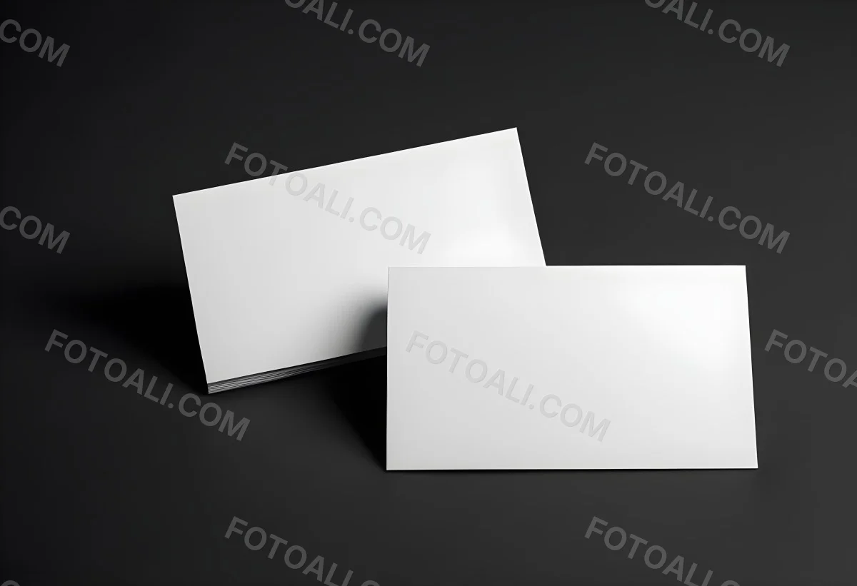 White And Black Business Cards On A Dark Background 1 75ff
