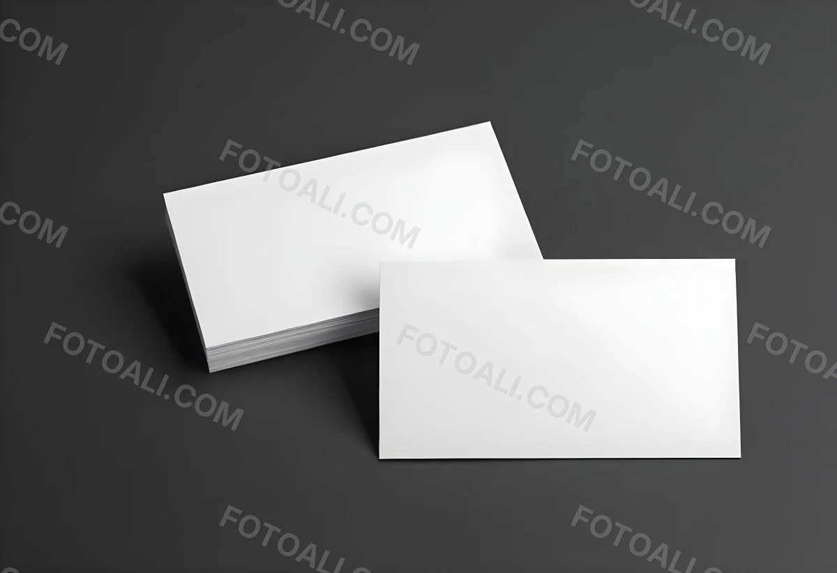 White And Black Business Cards On A Dark Background 10 60f1