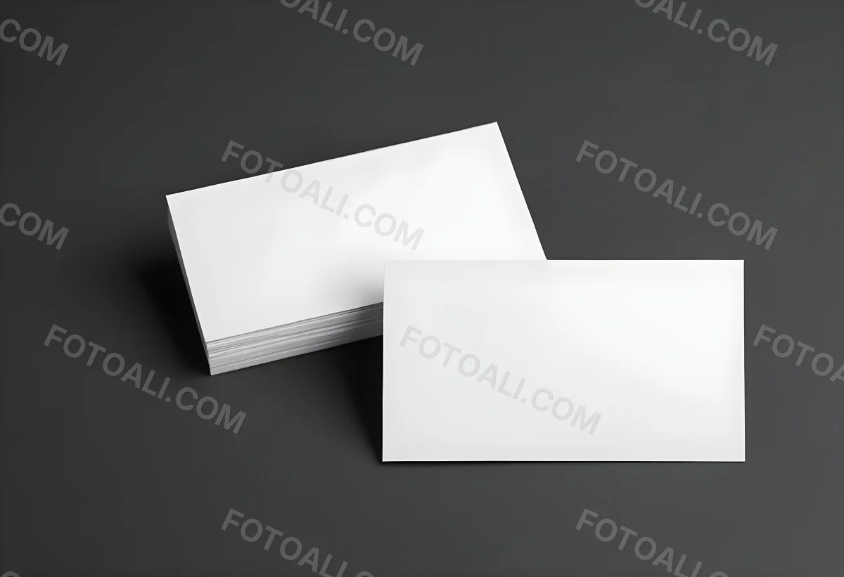 White And Black Business Cards On A Dark Background 11 Ffcb