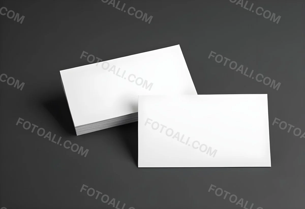 White And Black Business Cards On A Dark Background 13 E6e6
