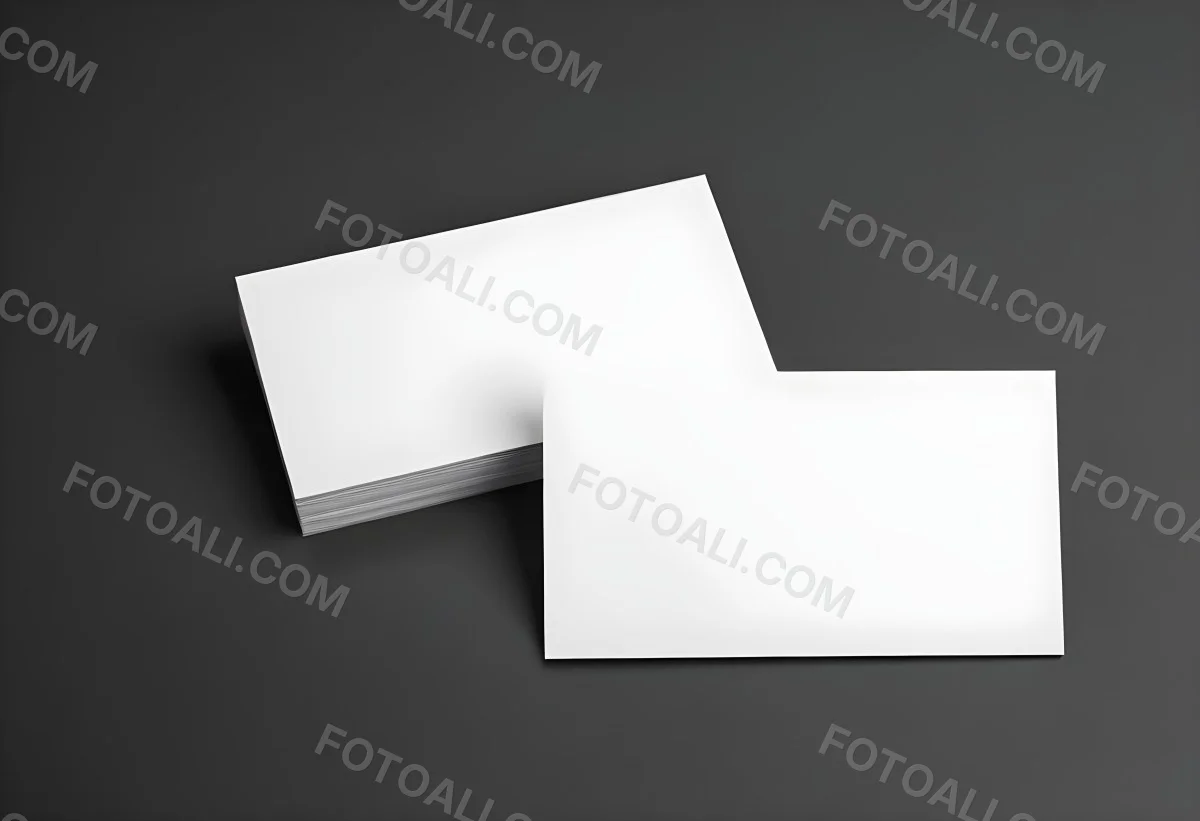 White And Black Business Cards On A Dark Background 14 D8e1