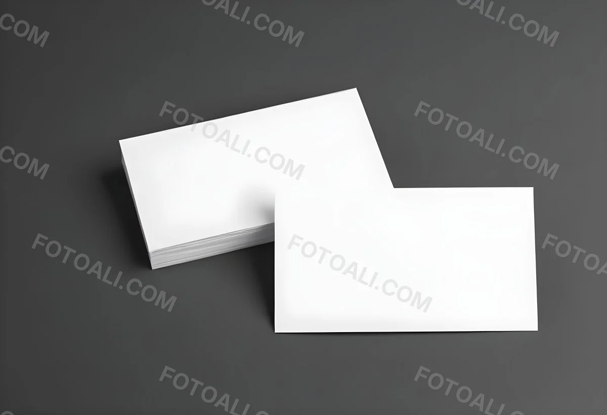 White And Black Business Cards On A Dark Background 15 0eb3