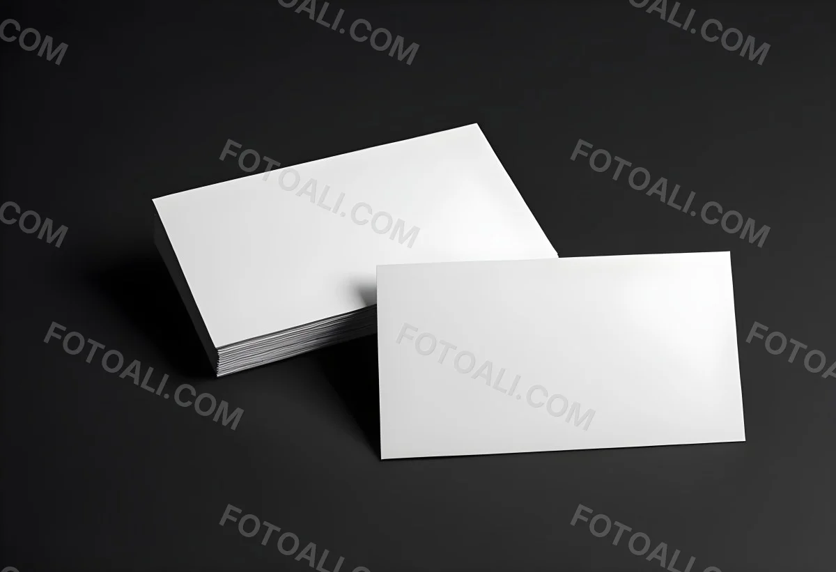 White And Black Business Cards On A Dark Background 3 9d10