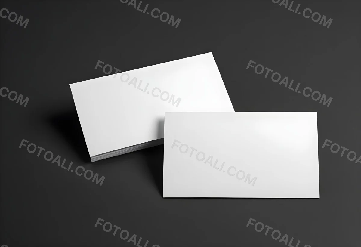 White And Black Business Cards On A Dark Background 7 8736