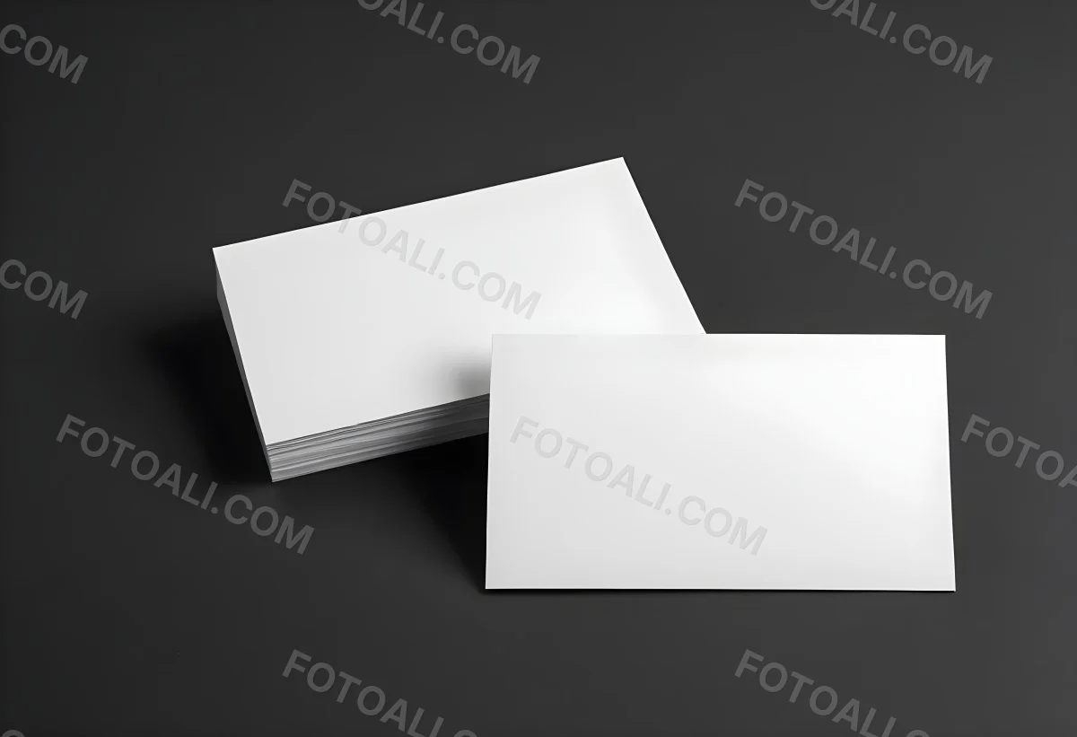 White And Black Business Cards On A Dark Background 9 D2dd