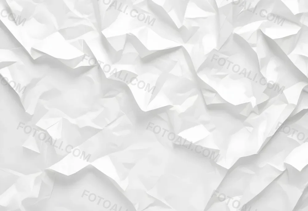 White Crumpled Paper Texture With Visible Folds And Creases Creating A Textured Background 13 Caf3