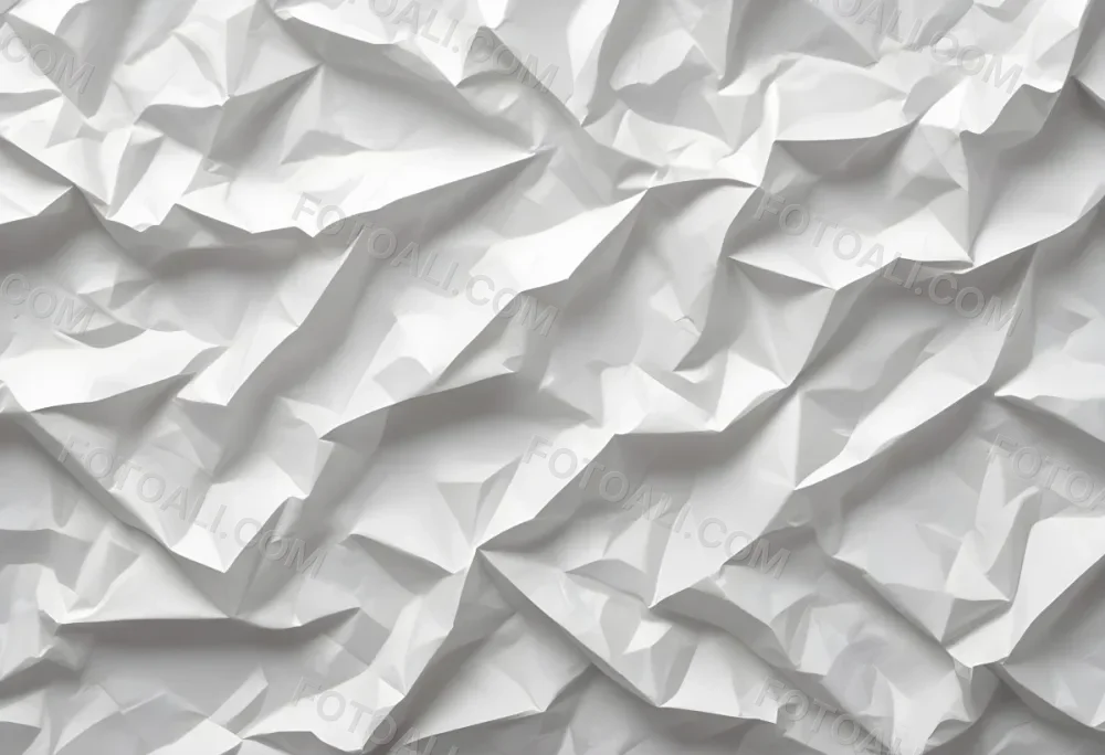 White Crumpled Paper Texture With Visible Folds And Creases Creating A Textured Background 19 F9a1