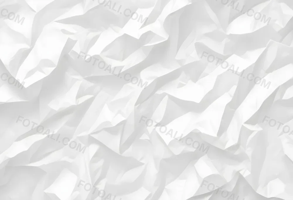 White Crumpled Paper Texture With Visible Folds And Creases Creating A Textured Background 3 3573