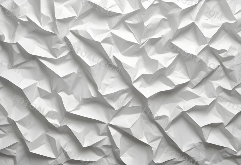 White Crumpled Paper Texture With Visible Folds And Creases Creating A Textured Background 33 E47d