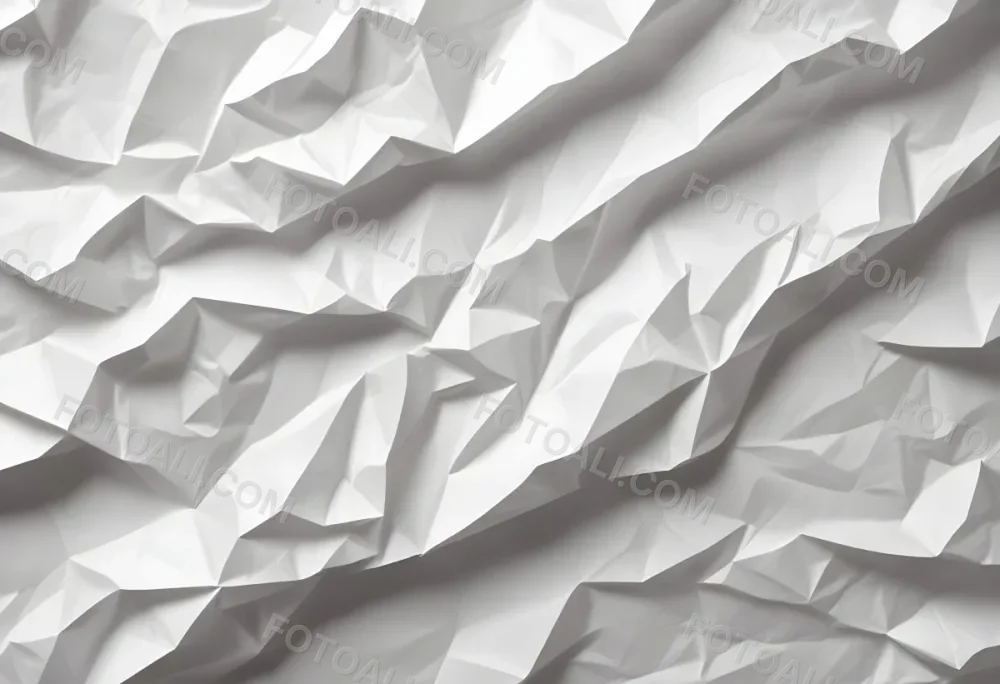 White Crumpled Paper Texture With Visible Folds And Creases Creating A Textured Background 39 Dc24
