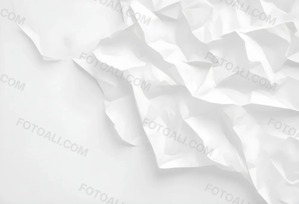 White Crumpled Paper Texture With Visible Folds And Creases Creating A Textured Background 40 46be