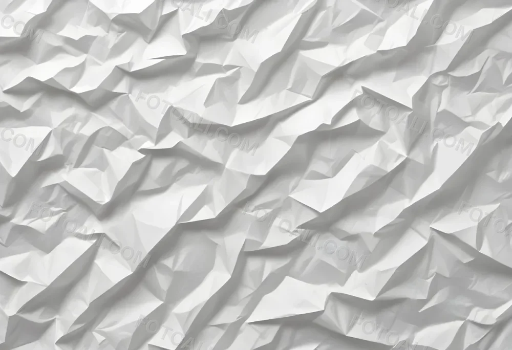 White Crumpled Paper Texture With Visible Folds And Creases Creating A Textured Background 41 3a95
