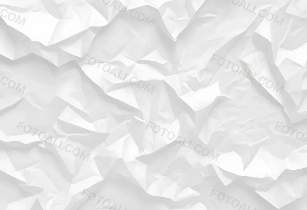 White Crumpled Paper Texture With Visible Folds And Creases Creating A Textured Background 42 E0f2